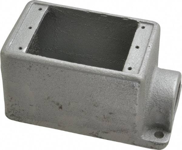 Thomas & Betts - 1 Gang, (1) 1" Knockout, Iron Rectangle Device Box - 2-3/4" Overall Width - Exact Tool & Supply