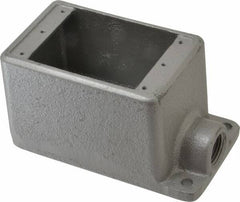 Thomas & Betts - 1 Gang, (1) 1/2" Knockout, Iron Rectangle Device Box - 2-3/4" Overall Width - Exact Tool & Supply