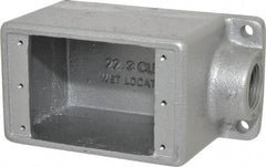 Thomas & Betts - 1 Gang, (1) 3/4" Knockout, Iron Rectangle Device Box - 2-3/4" Overall Width - Exact Tool & Supply