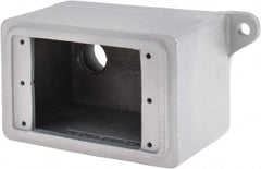 O-Z/Gedney - 1 Gang, 3/4" Knockouts, Iron Rectangle Outlet Box - Weather Resistant - Exact Tool & Supply