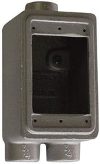 O-Z/Gedney - 1 Gang, 1/2" Knockouts, Iron Rectangle Outlet Box - Weather Resistant - Exact Tool & Supply