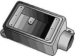 Thomas & Betts - 1 Gang, (2) 1" Knockouts, Iron Rectangle Device Box - 5.38" Overall Height x 2-3/4" Overall Width x 2" Overall Depth - Exact Tool & Supply