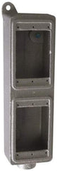 O-Z/Gedney - 1 Gang, 3/4" Knockouts, Iron Rectangle Device Box - Aluminum Enamel, Zinc Electroplated - Exact Tool & Supply