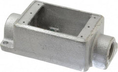 Thomas & Betts - 1 Gang, (2) 3/4" Knockouts, Iron Rectangle Device Box - 5.38" Overall Height x 2-3/4" Overall Width x 2" Overall Depth - Exact Tool & Supply