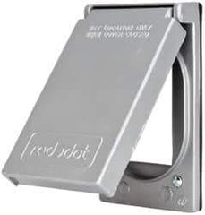 Thomas & Betts - Electrical Outlet Box Aluminum GFCI Receptacle Cover - Includes Gasket & Screw - Exact Tool & Supply