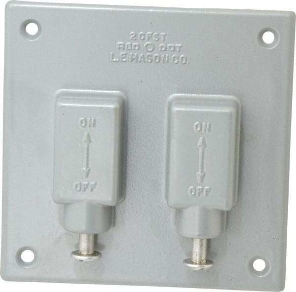 Thomas & Betts - Electrical Outlet Box Aluminum Plunger Style Cover - Includes Gasket & Screw - Exact Tool & Supply