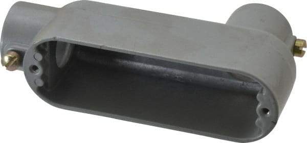 Hubbell Killark - Form Set Screw, LB Body, 1" Trade, EMT Aluminum Conduit Body - Oval, 6-5/8" OAL, 12 cc Capacity - Exact Tool & Supply