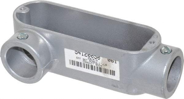 Hubbell Killark - Form Set Screw, LR Body, 1" Trade, EMT Aluminum Conduit Body - Oval, 5-15/16" OAL, Dry Locations - Exact Tool & Supply