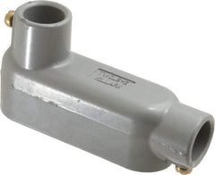 Hubbell Killark - Form Set Screw, LB Body, 3/4" Trade, EMT Aluminum Conduit Body - Oval, 5-3/4" OAL, 7 cc Capacity - Exact Tool & Supply