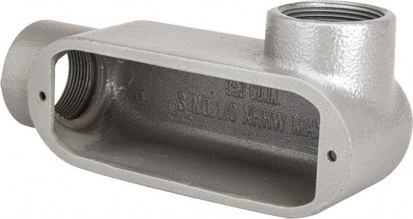 Hubbell Killark - Form 35, LR Body, 1-1/2" Trade, IMC, Rigid Malleable Iron Conduit Body - Oval, 8-1/8" OAL, 31 cc Capacity, Hazardous & Wet Locations - Exact Tool & Supply