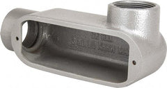 Hubbell Killark - Form 35, LR Body, 1-1/2" Trade, IMC, Rigid Malleable Iron Conduit Body - Oval, 8-1/8" OAL, 31 cc Capacity, Hazardous & Wet Locations - Exact Tool & Supply