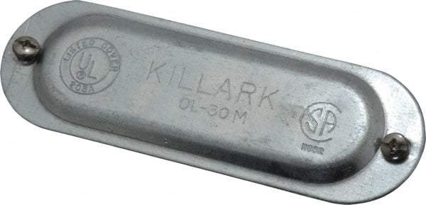 Hubbell Killark - 1" Trade, Steel Conduit Body Cover Plate - Use with Form 35 Conduit Bodies, Form 85 Conduit Bodies - Exact Tool & Supply
