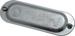 Hubbell Killark - 1" Trade, Steel Conduit Body Cover Plate - Use with Form 35 Conduit Bodies, Form 85 Conduit Bodies - Exact Tool & Supply