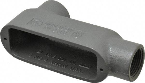 Hubbell Killark - Form 35, LB Body, 1" Trade, IMC, Rigid Malleable Iron Conduit Body - Oval, 6-5/8" OAL, 12 cc Capacity, Hazardous & Wet Locations - Exact Tool & Supply