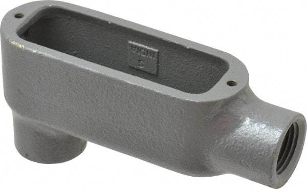 Hubbell Killark - Form 35, LB Body, 1/2" Trade, IMC, Rigid Malleable Iron Conduit Body - Oval, 4-17/32" OAL, 4 cc Capacity, Hazardous & Wet Locations - Exact Tool & Supply
