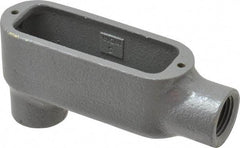 Hubbell Killark - Form 35, LB Body, 1/2" Trade, IMC, Rigid Malleable Iron Conduit Body - Oval, 4-17/32" OAL, 4 cc Capacity, Hazardous & Wet Locations - Exact Tool & Supply