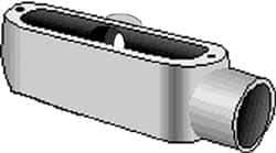 Hubbell Killark - Form 35, LL Body, 2" Trade, IMC, Rigid Malleable Iron Conduit Body - Oval, 10-9/16" OAL, 70 cc Capacity, Hazardous & Wet Locations - Exact Tool & Supply