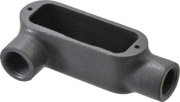 Hubbell Killark - Form 35, LR Body, 1/2" Trade, IMC, Rigid Malleable Iron Conduit Body - Oval, 4-5/8" OAL, 4 cc Capacity, Hazardous & Wet Locations - Exact Tool & Supply