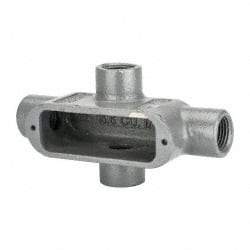 Hubbell Killark - Form 35, X Body, 1/2" Trade, IMC, Rigid Malleable Iron Conduit Body - Oval, 5-3/8" OAL, 4 cc Capacity, Hazardous & Wet Locations - Exact Tool & Supply