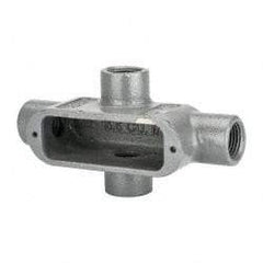 Hubbell Killark - Form 35, X Body, 1/2" Trade, IMC, Rigid Malleable Iron Conduit Body - Oval, 5-3/8" OAL, 4 cc Capacity, Hazardous & Wet Locations - Exact Tool & Supply