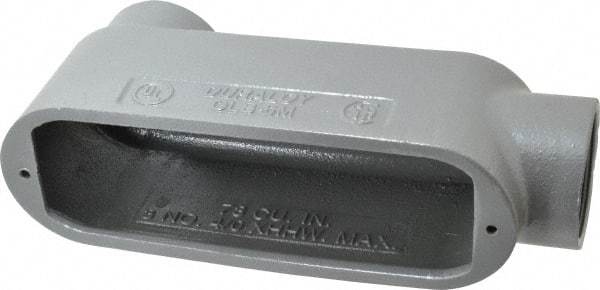 Hubbell Killark - Form 35, LB Body, 2" Trade, IMC, Rigid Malleable Iron Conduit Body - Oval, 10 & 10-3/4" OAL, 70 cc Capacity, Hazardous & Wet Locations - Exact Tool & Supply