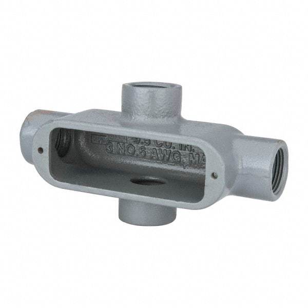 Hubbell Killark - Form 35, X Body, 3/4" Trade, IMC, Rigid Malleable Iron Conduit Body - Oval, 6-1/16" OAL, 7 cc Capacity, Hazardous & Wet Locations - Exact Tool & Supply