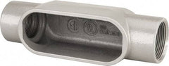 Hubbell Killark - Form 7, C Body, 1-1/2" Trade, IMC, Rigid Iron Conduit Body - Oval, 8-7/16" OAL, 26 cc Capacity, Gray, Hazardous & Wet Locations - Exact Tool & Supply