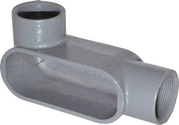 Hubbell Killark - Form 7, LL Body, 1-1/2" Trade, IMC, Rigid Iron Conduit Body - Oval, 7-1/4" OAL, 26 cc Capacity, Gray, Hazardous & Wet Locations - Exact Tool & Supply