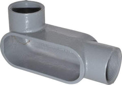 Hubbell Killark - Form 7, LL Body, 1-1/2" Trade, IMC, Rigid Iron Conduit Body - Oval, 7-1/4" OAL, 26 cc Capacity, Gray, Hazardous & Wet Locations - Exact Tool & Supply