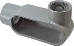 Hubbell Killark - Form 7, LR Body, 1-1/2" Trade, IMC, Rigid Iron Conduit Body - Oval, 7-1/4" OAL, 26 cc Capacity, Gray, Hazardous & Wet Locations - Exact Tool & Supply