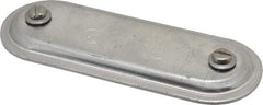 Hubbell Killark - 1" Trade, Aluminum Conduit Body Cover Plate - Use with Form 7 Conduit Bodies - Exact Tool & Supply