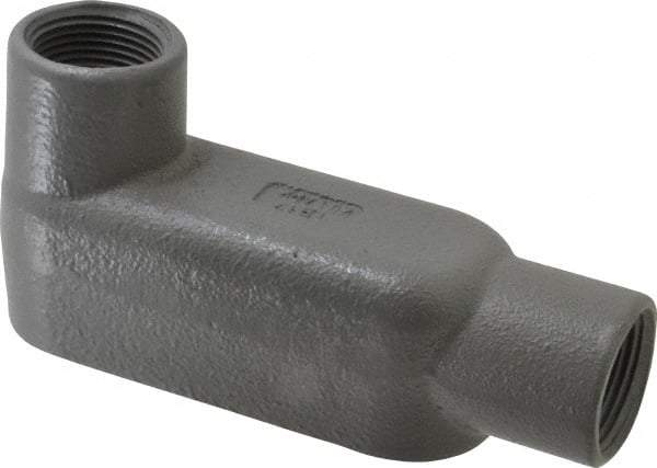 Hubbell Killark - Form 7, LB Body, 1" Trade, IMC, Rigid Iron Conduit Body - Oval, 6-5/16" OAL, 11 cc Capacity, Gray, Hazardous & Wet Locations - Exact Tool & Supply