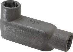 Hubbell Killark - Form 7, LB Body, 1" Trade, IMC, Rigid Iron Conduit Body - Oval, 6-5/16" OAL, 11 cc Capacity, Gray, Hazardous & Wet Locations - Exact Tool & Supply