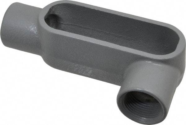 Hubbell Killark - Form 7, LL Body, 1" Trade, IMC, Rigid Iron Conduit Body - Oval, 6-5/16" OAL, 11 cc Capacity, Gray, Hazardous & Wet Locations - Exact Tool & Supply