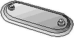 Hubbell Killark - 2-1/2" & 3" Trade, Aluminum Conduit Body Cover Plate - Use with Form 7 Conduit Bodies - Exact Tool & Supply