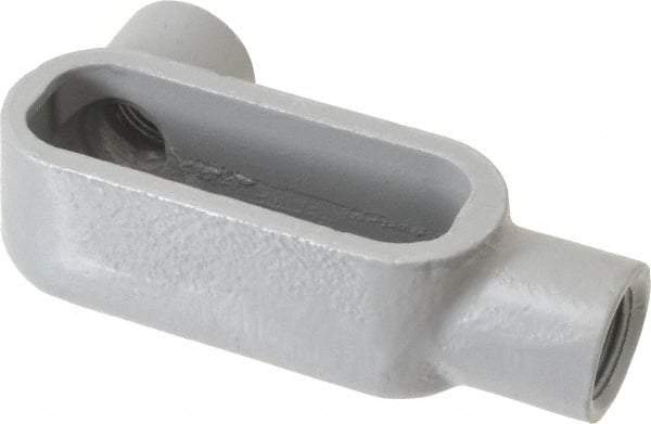 Hubbell Killark - Form 7, LL Body, 1/2" Trade, IMC, Rigid Iron Conduit Body - Oval, 4-11/16" OAL, 4 cc Capacity, Gray, Hazardous & Wet Locations - Exact Tool & Supply