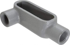 Hubbell Killark - Form 7, LR Body, 1/2" Trade, IMC, Rigid Iron Conduit Body - Oval, 4-11/16" OAL, 4 cc Capacity, Gray, Hazardous & Wet Locations - Exact Tool & Supply