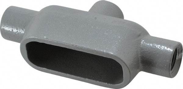 Hubbell Killark - Form 7, TB Body, 1/2" Trade, IMC, Rigid Iron Conduit Body - Oval, 5-11/16" OAL, 6.2 cc Capacity, Gray, Hazardous & Wet Locations - Exact Tool & Supply