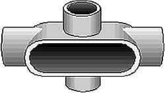 Hubbell Killark - Form 7, X Body, 2" Trade, IMC, Rigid Iron Conduit Body - Oval, 9-7/16" OAL, 50 cc Capacity, Gray, Hazardous & Wet Locations - Exact Tool & Supply