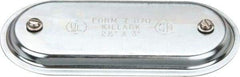 Hubbell Killark - 2-1/2" & 3" Trade, Steel Conduit Body Cover Plate - Use with Form 7 Conduit Bodies - Exact Tool & Supply