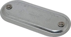 Hubbell Killark - 2" Trade, Steel Conduit Body Cover Plate - Use with Form 7 Conduit Bodies - Exact Tool & Supply