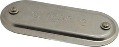 Hubbell Killark - 2" Trade, Aluminum Conduit Body Cover Plate - Use with Form 7 Conduit Bodies - Exact Tool & Supply