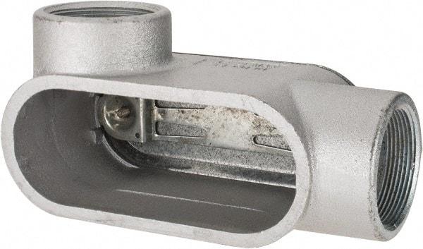 Hubbell Killark - Form 7, L Body, 2" Trade, IMC, Rigid Iron Conduit Body - Oval, 8-1/4" OAL, 48 cc Capacity, Gray, Hazardous & Wet Locations - Exact Tool & Supply