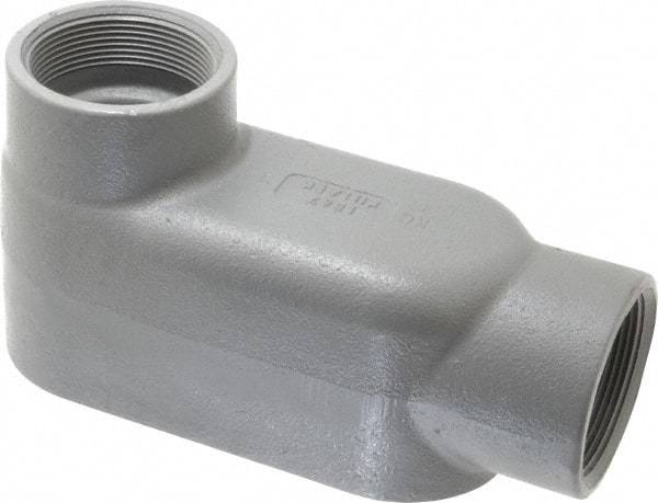 Hubbell Killark - Form 7, LB Body, 2" Trade, IMC, Rigid Iron Conduit Body - Oval, 8-1/4" OAL, 48 cc Capacity, Gray, Hazardous & Wet Locations - Exact Tool & Supply