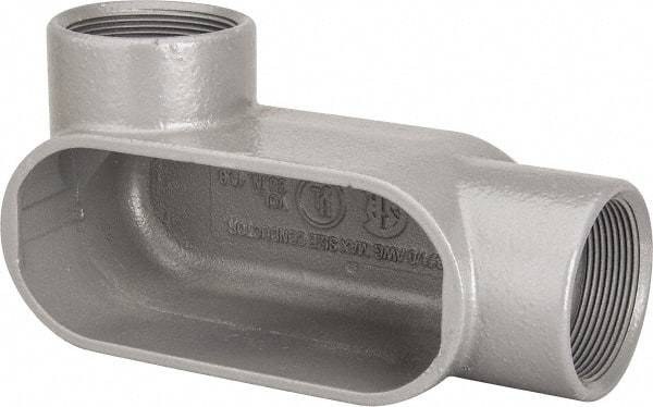 Hubbell Killark - Form 7, LL Body, 2" Trade, IMC, Rigid Iron Conduit Body - Oval, 8-1/4" OAL, 48 cc Capacity, Gray, Hazardous & Wet Locations - Exact Tool & Supply