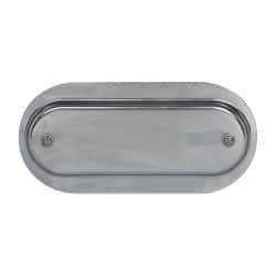 Hubbell Killark - 3-1/2" & 4" Trade, Steel Conduit Body Cover Plate - Use with Form 7 Conduit Bodies - Exact Tool & Supply