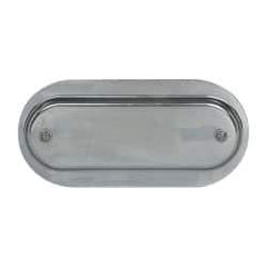 Hubbell Killark - 3-1/2" & 4" Trade, Steel Conduit Body Cover Plate - Use with Form 7 Conduit Bodies - Exact Tool & Supply