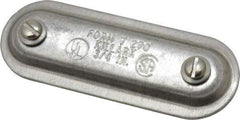 Hubbell Killark - 3/4" Trade, Aluminum Conduit Body Cover Plate - Use with Form 7 Conduit Bodies - Exact Tool & Supply