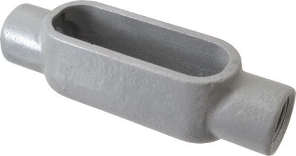 Hubbell Killark - Form 7, C Body, 3/4" Trade, IMC, Rigid Iron Conduit Body - Oval, 6-3/16" OAL, 7 cc Capacity, Gray, Hazardous & Wet Locations - Exact Tool & Supply