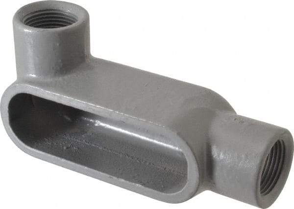 Hubbell Killark - Form 7, LL Body, 3/4" Trade, IMC, Rigid Iron Conduit Body - Oval, 5-3/8" OAL, 7 cc Capacity, Gray, Hazardous & Wet Locations - Exact Tool & Supply